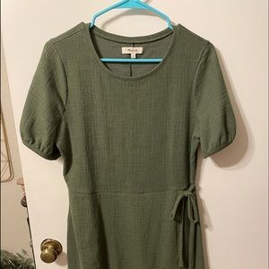 Madewell like new size M army green dress.